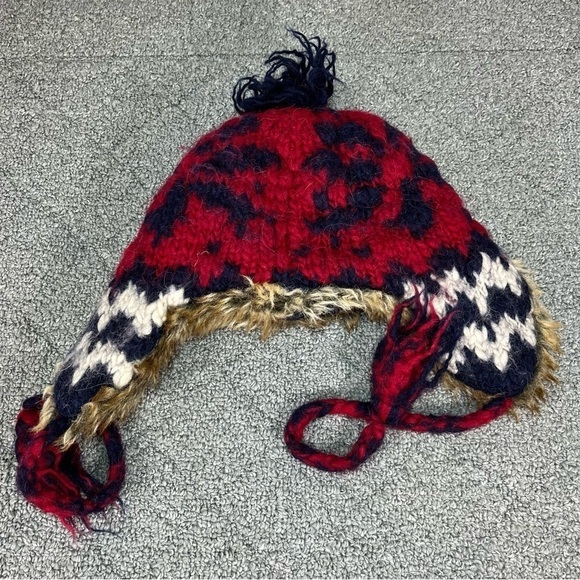 American Eagle Wool Alpaca Boys Winter Trapper Hat - Picture 2 of 5